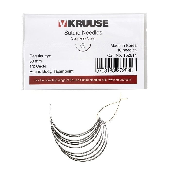Kruuse Sütür İğnesi Regular 1/2 Yuvarlak 53 mm (10 adet)