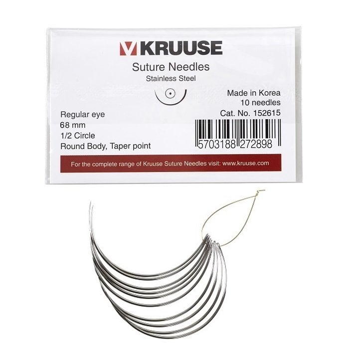 Kruuse Sütür İğnesi Regular 1/2 Yuvarlak 68 mm (10 adet)