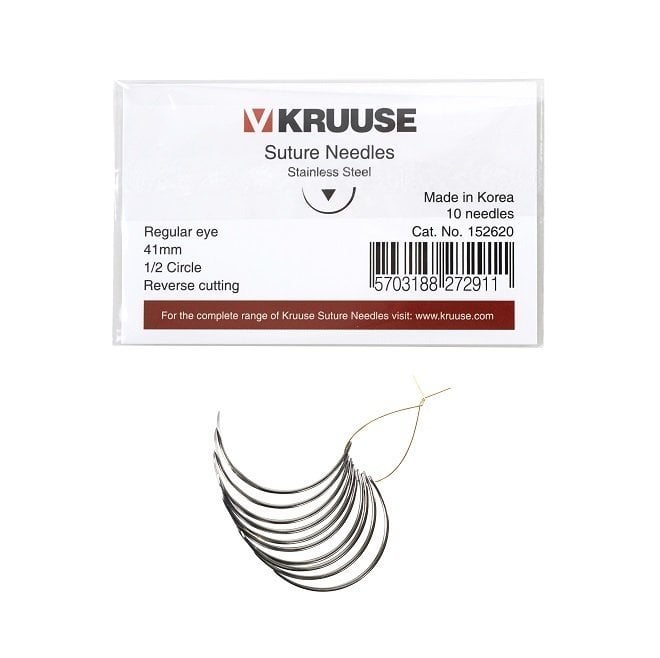 Kruuse Sütür İğnesi Regular 1/2 Keskin 41 mm (10 adet)