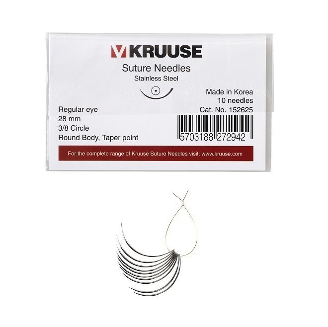 Kruuse Sütür İğnesi Regular 3/8 Yuvarlak 28 mm (10 adet)