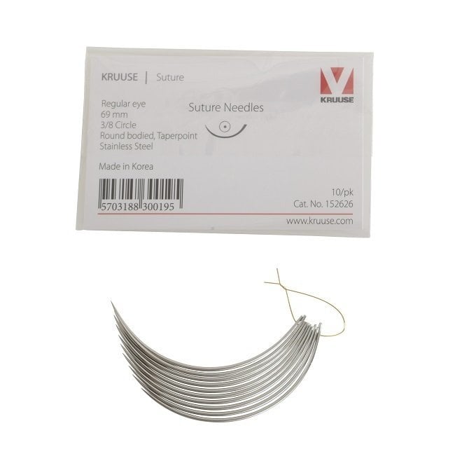 Kruuse Sütür İğnesi Regular 3/8 Yuvarlak 69 mm (10 adet)