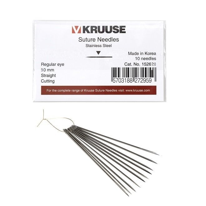 Kruuse Sütür İğnesi Regular Düz Keskin 90 mm (10 adet)