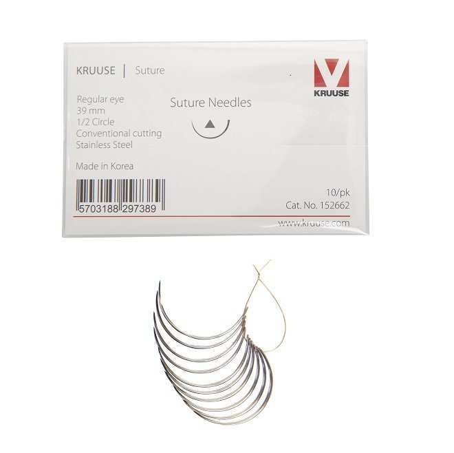 Kruuse Sütür İğnesi Regular 3/8 Keskin 39 mm (10 adet)