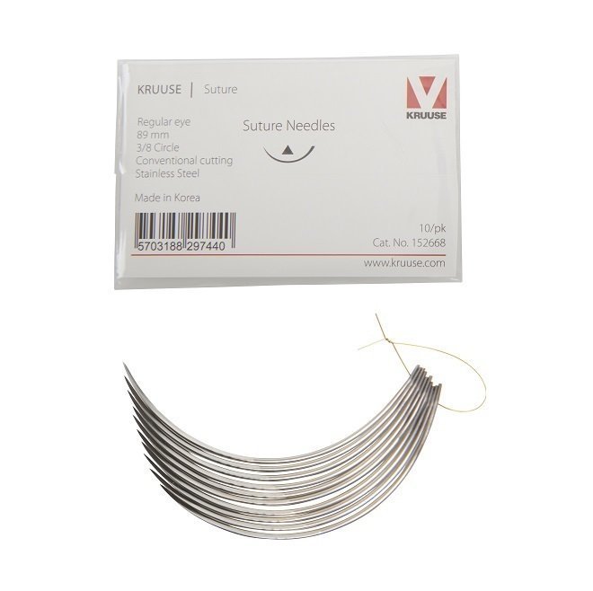 Kruuse Sütür İğnesi Regular 3/8 Keskin 89 mm (10 adet)
