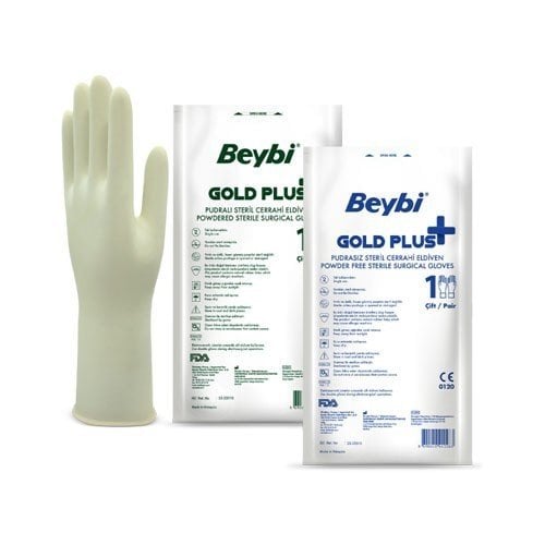 Beybi Steril Cerrahi Eldiven Pudrasız No:8,5 Bir Çift