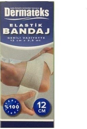 Dermateks Elastik Bandaj Ekru Gerildiğinde 12 cm X 3.5 M