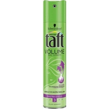 Taft Saç Sprey 250ml Volume Hacim (Yeşil) No:3