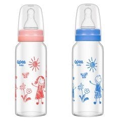 Wee Baby Isıya Dayanıklı Cam Biberon 180ml