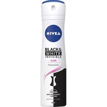 Nivea Invisible Black&White Clear Sprey Deodorant 150 ml Kadın