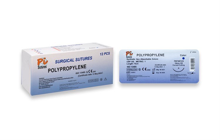 Pi Prolen USP:1 40mm 75cm Keskin Cerrahi İplik