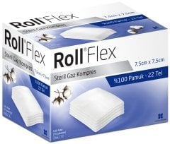 Roll Flex Steril Gaz Kompres 7.5cm x 7.5cm 100ADET