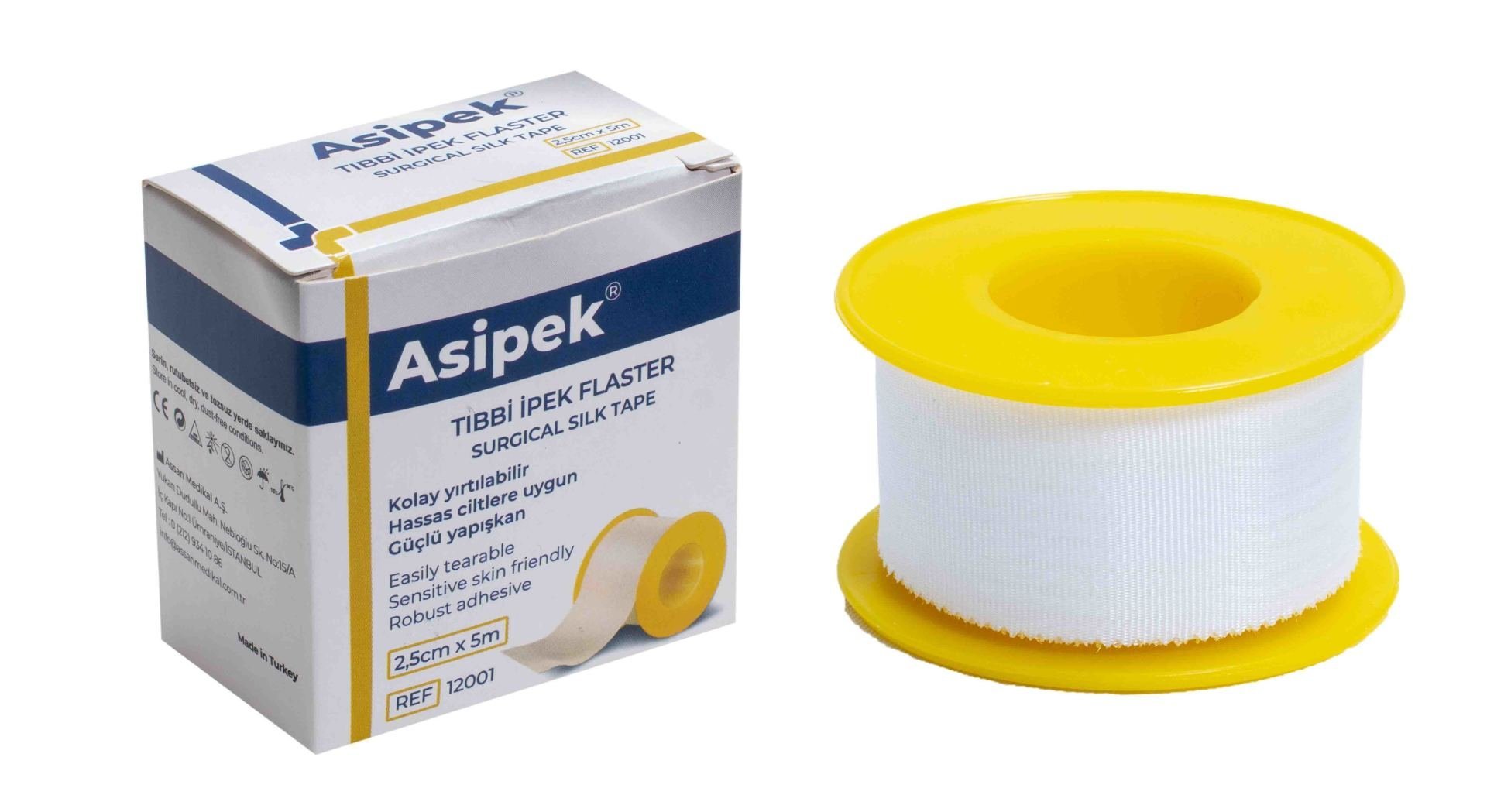 Asipek İpek Tıbbi Flaster 2,5cm*5M 1 Adet