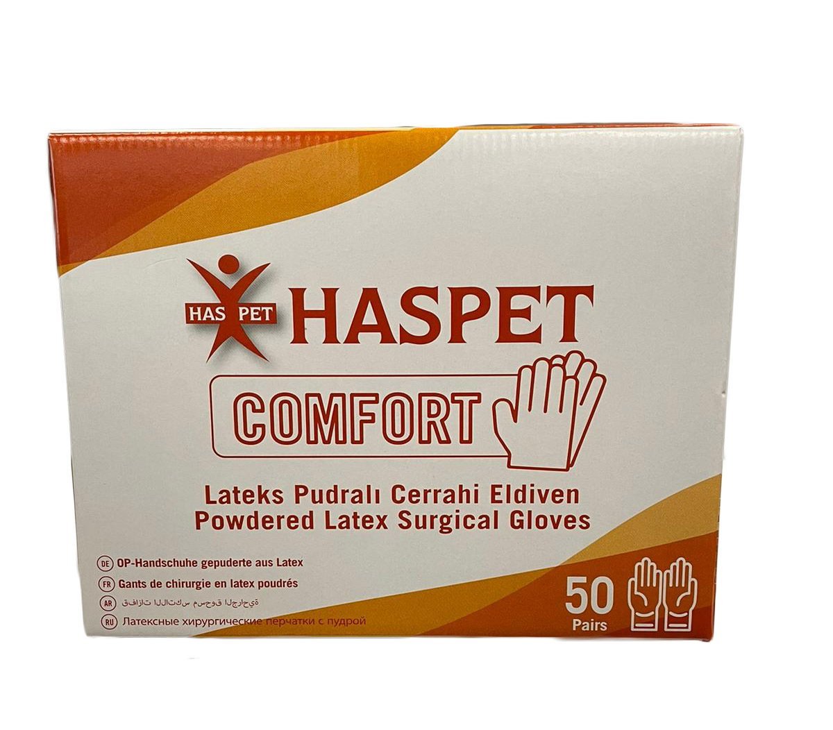 Has-Pet Comfort Lateks Pudralı Steril Eldiven No:7.5 1 Çift