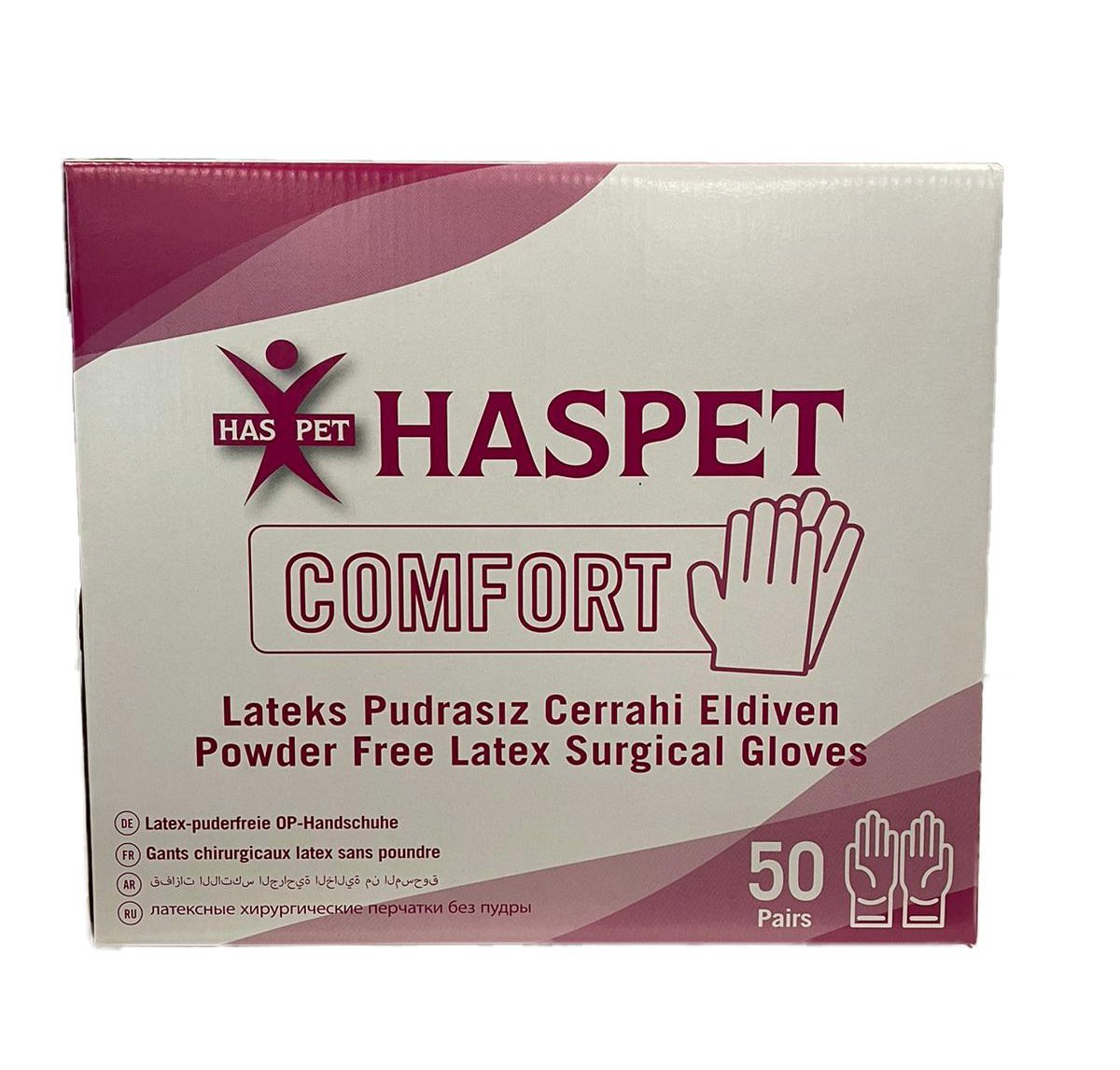 Has-Pet Comfort Lateks Pudrasız Steril Eldiven No:8.5 1 Çift