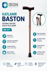 IRON Katlanabilir ve Ayarlanabilir Baston
