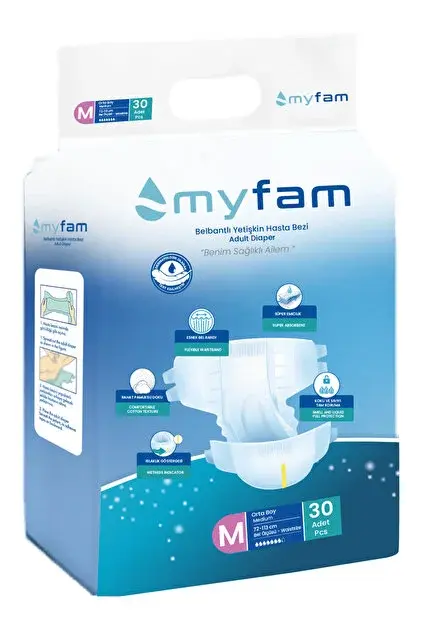 Myfam Belbantlı Hasta Bezi Orta Boy Medium 30 lu