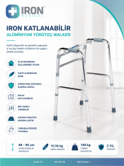 IRON Katlanabilir Alüminyum Yürüteç Walker