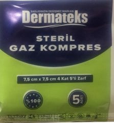 Dermateks 100 lü Spanç Gazlı Bez 7,5*7,5 4katlı