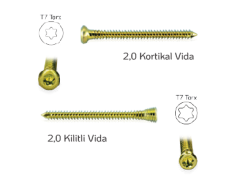 Titanyum Ø 2,0 mm Kilitli Vida - 1 Adet