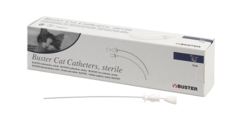 Kruuse Buster Steril Kedi İdrar Sondası. 1.0x130 mm. Mandrenli