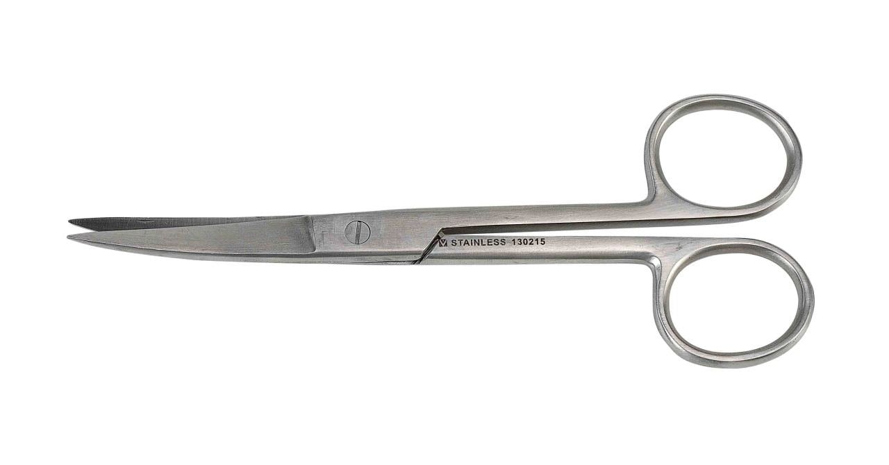 Kruuse Veteriner Makası 14 cm Eğri Künt/Sivri