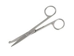 Kruuse veteriner Makası 14 cm Bir Ucu Düğmeli Düz