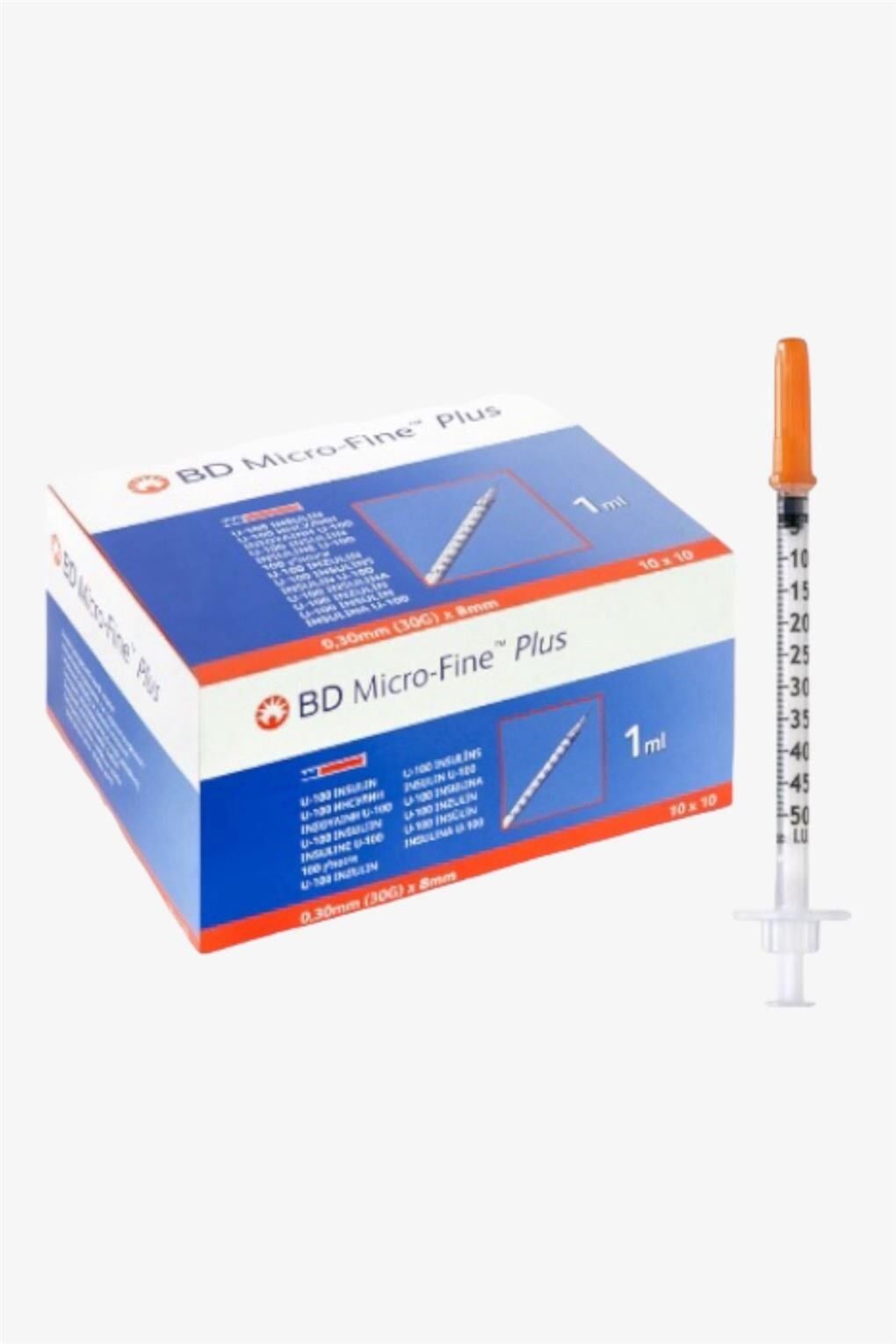 Bd Micro-Fine Plus 1 ml İnsulin Enjektörü 10 Adet (30G x 8mm)