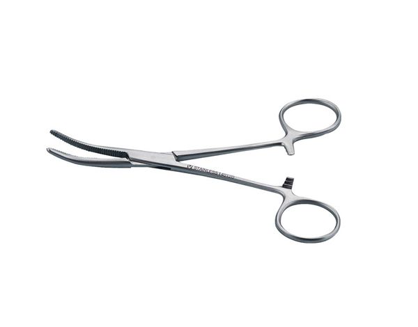 KRUUSE Eğri Uçlu Hemostatik Pens 14 cm