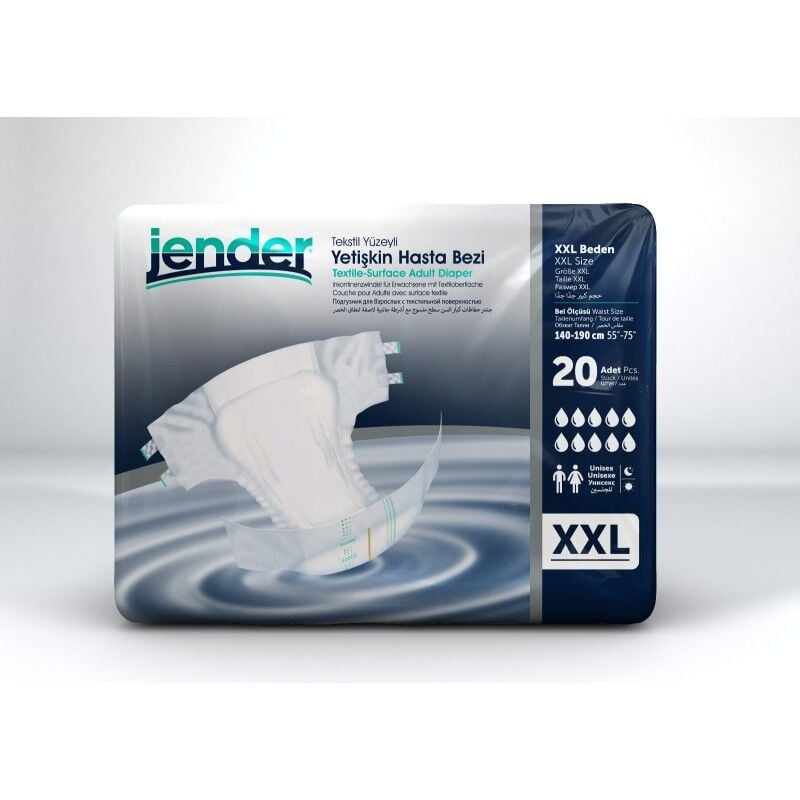 Jender Bel Bantlı Yetişkin Hasta Bezi XXL 20 Li