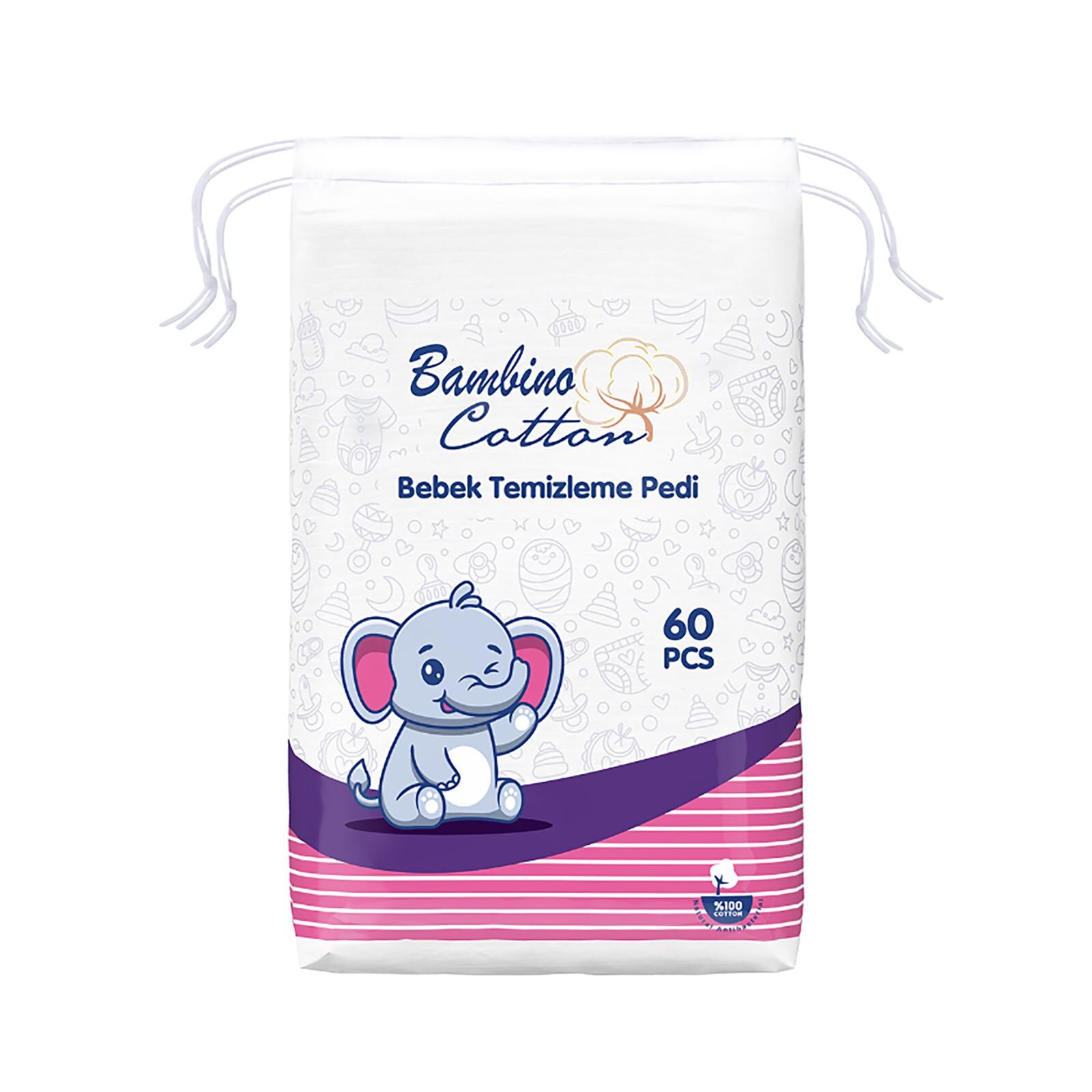Bambino Bebek Temizleme Pamuğu 60’lı Paket