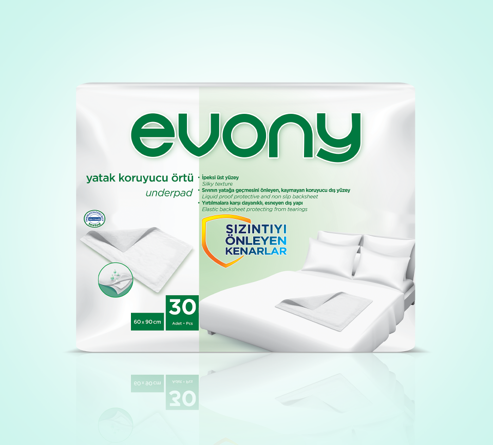 Evony Yatak Koruyucu Örtü 60X90 30lu Paket