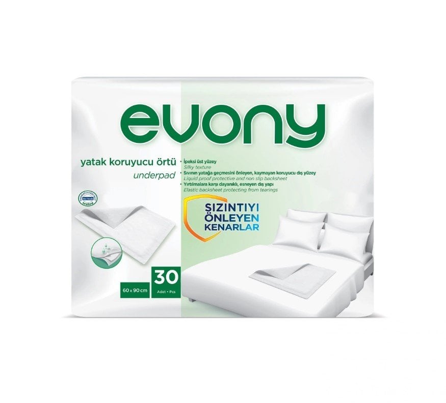 Evony Hasta Yatak Koruyucusu 60X90 30lu Paket