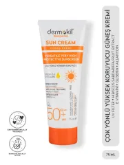Dermokil Sun Cream-Çok Yönlü Yüksek Koruyucu SPF 50 Güneş Kremi 75 ml