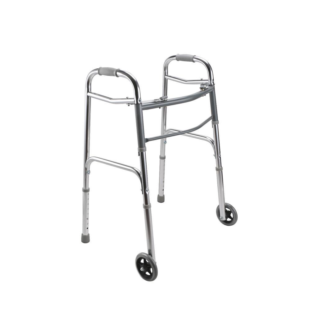 Iron Tekerlekli Katlanabilir Alüminyum Yürüteç Walker