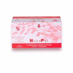Has-Pet Pudralı Lateks Muayene Eldiven 100 lü
