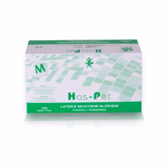 Has-Pet Pudralı Lateks Muayene Eldiven 100 lü