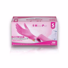 Has-Pet Nitril Pudrasız Muayene Eldiven Pembe 100 lü
