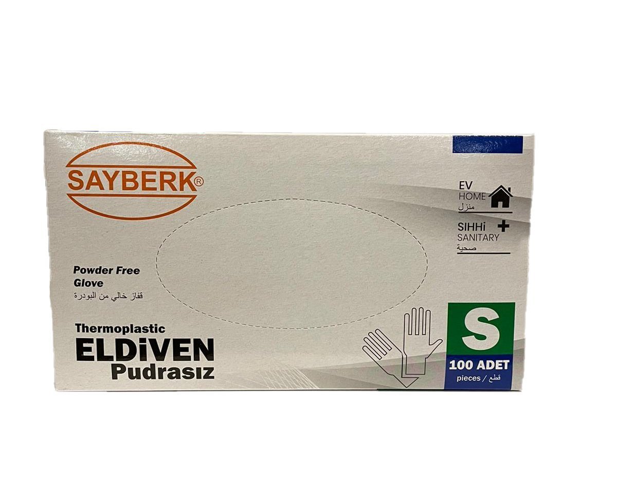 Sayberk Pudrasız Beyaz Eldiven M 100 Adet
