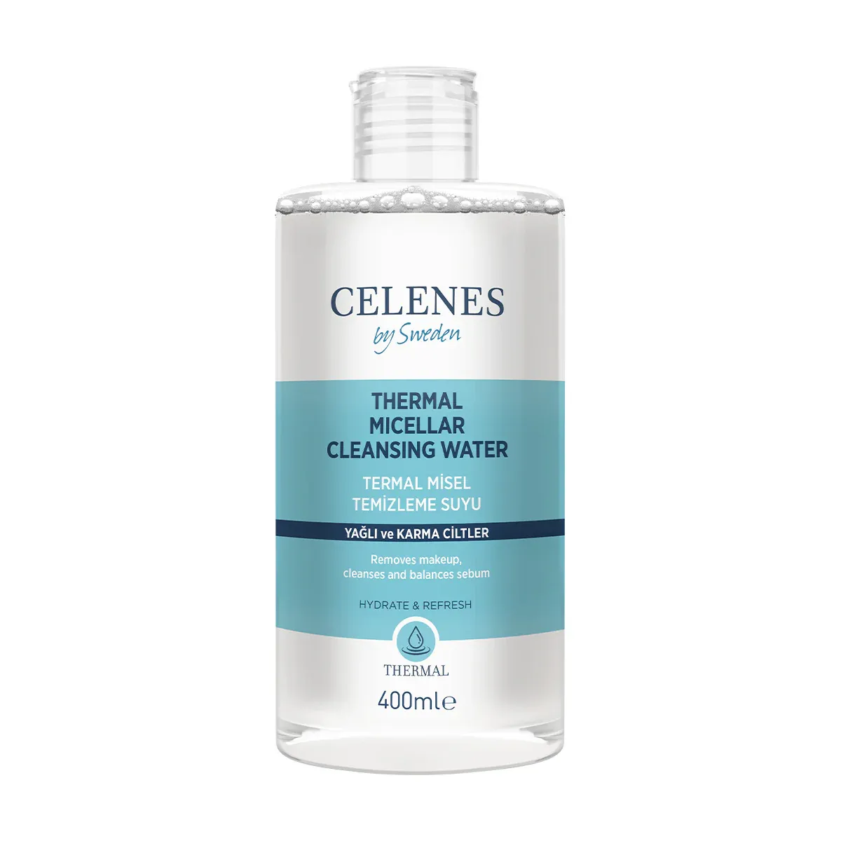 Celenes By Sweden Thermal Misel Temizleme Suyu Yağlı/Karma Ciltler 400 ML