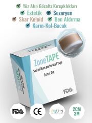 ZoneTape Soft Silikon Bant 2cmx3mt Estetik Kırışıklık Karın Kol Bacak Germe Sezaryen