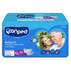 Canped Tekstil Yüzeyli Bel Bantlı Yetişkin Hasta Bezi 30 Lu