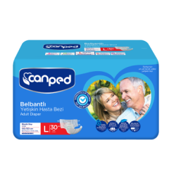 Canped Tekstil Yüzeyli Bel Bantlı Yetişkin Hasta Bezi 30 Lu