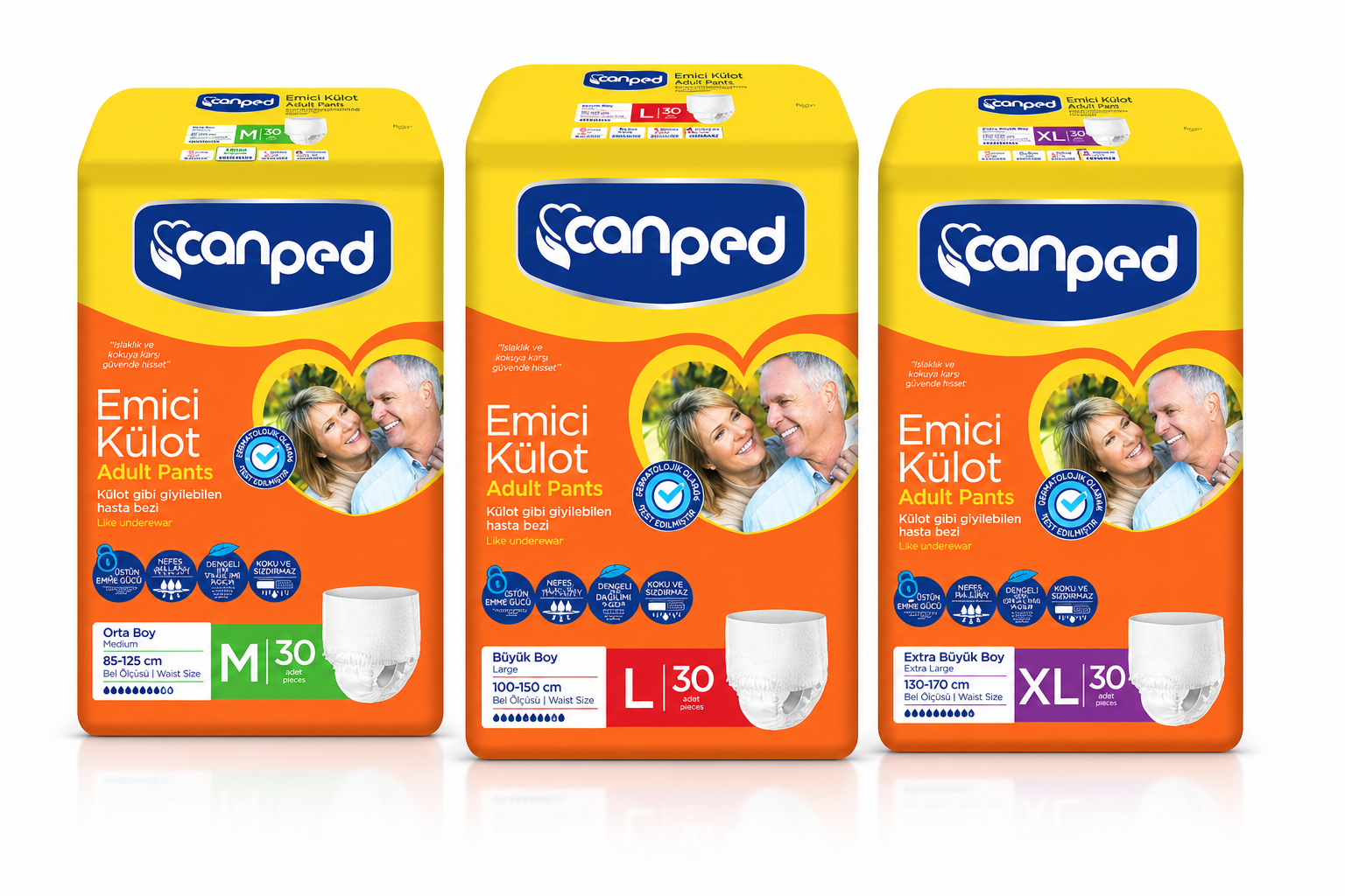 Canped Emici Külotlu Hasta Bezi 30 Lu