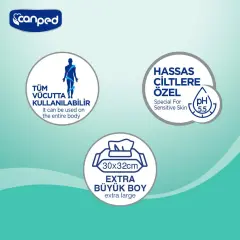 Canped Perine Bölgesi Temizlik Havlusu 50'li
