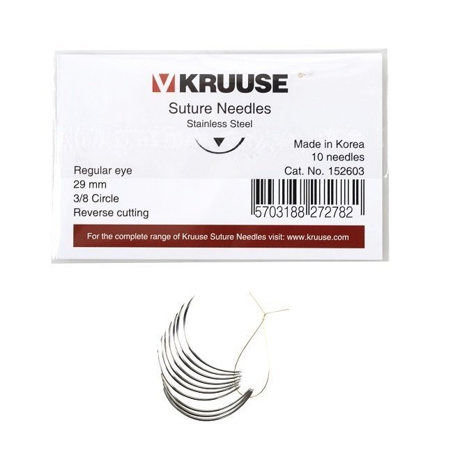 Kruuse Sütür İğnesi Regular 3/8 Keskin 29 mm (10 adet)