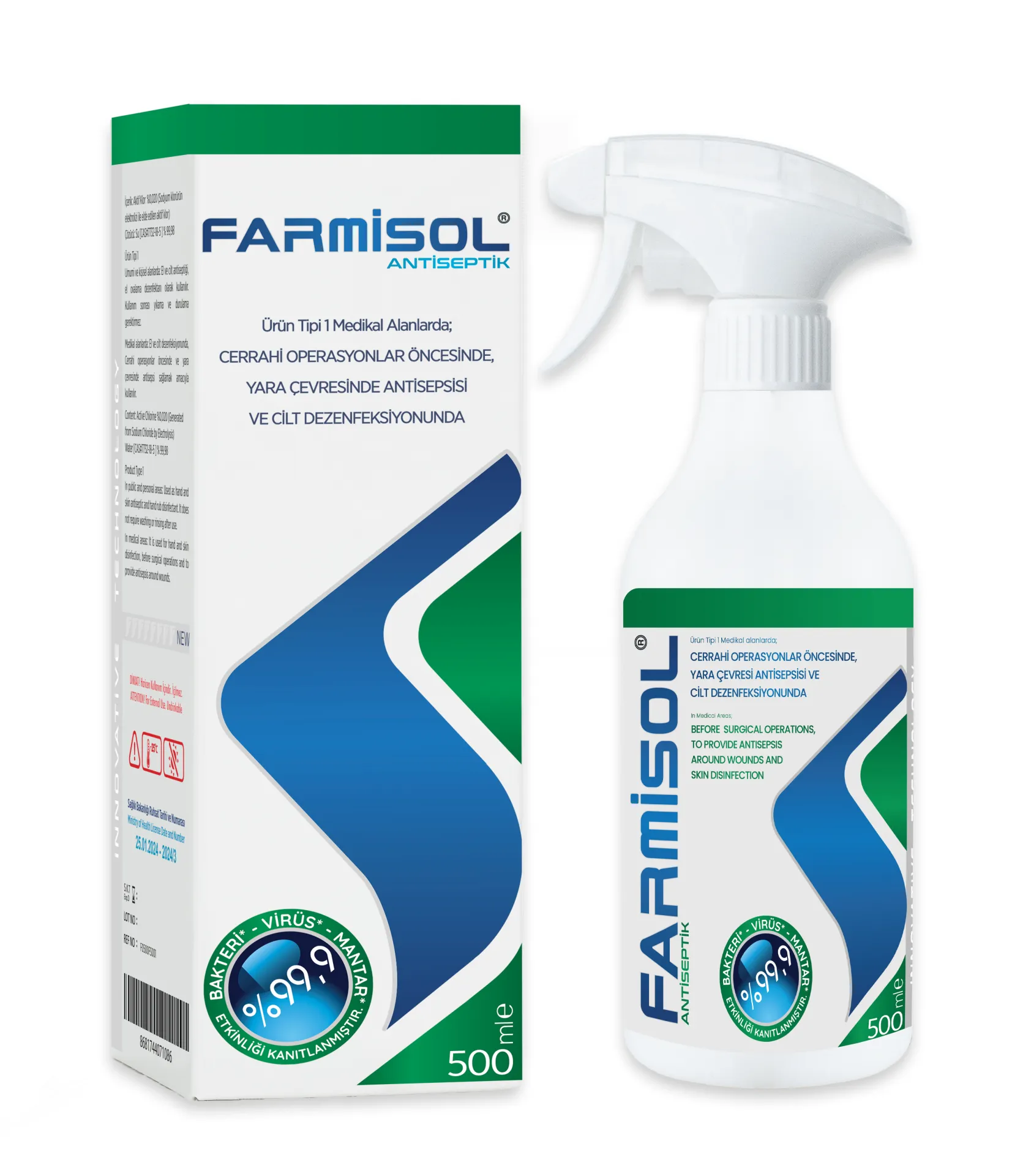Farmisol Cilt Antiseptiği 500 ML