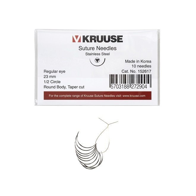 Kruuse Sütür İğnesi Regular 1/2 Yuvarlak 23 mm (10 adet)
