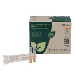 Vetnordic Enjektör İğnesi (25G x 5/8) 0,5x16 mm (100 Adet) Turuncu