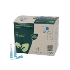 Vetnordic Enjektör İğnesi (23G x 5/8) 0,6x16 mm (100 Adet) Mavi