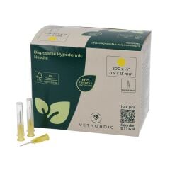 Vetnordic Enjektör İğnesi (20G x 1/2) 0,9x13 mm (100 Adet) Sarı